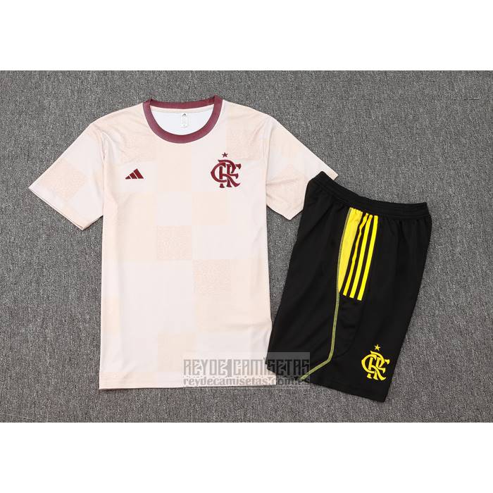 Chandal del Flamengo Manga Corta 2024-2025 Blanco - Pantalon Corto